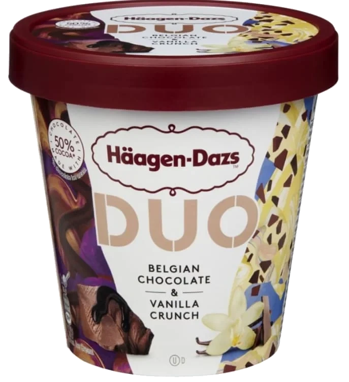 Häagen Dazs Duo Belgian Choco&Vanilla 420ml