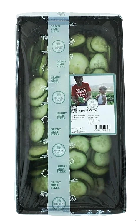 Agurk skivet 1kg   pk