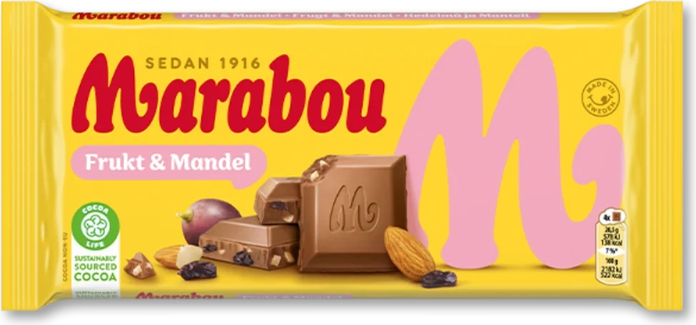 Marabou Frukt & Mandel 160g