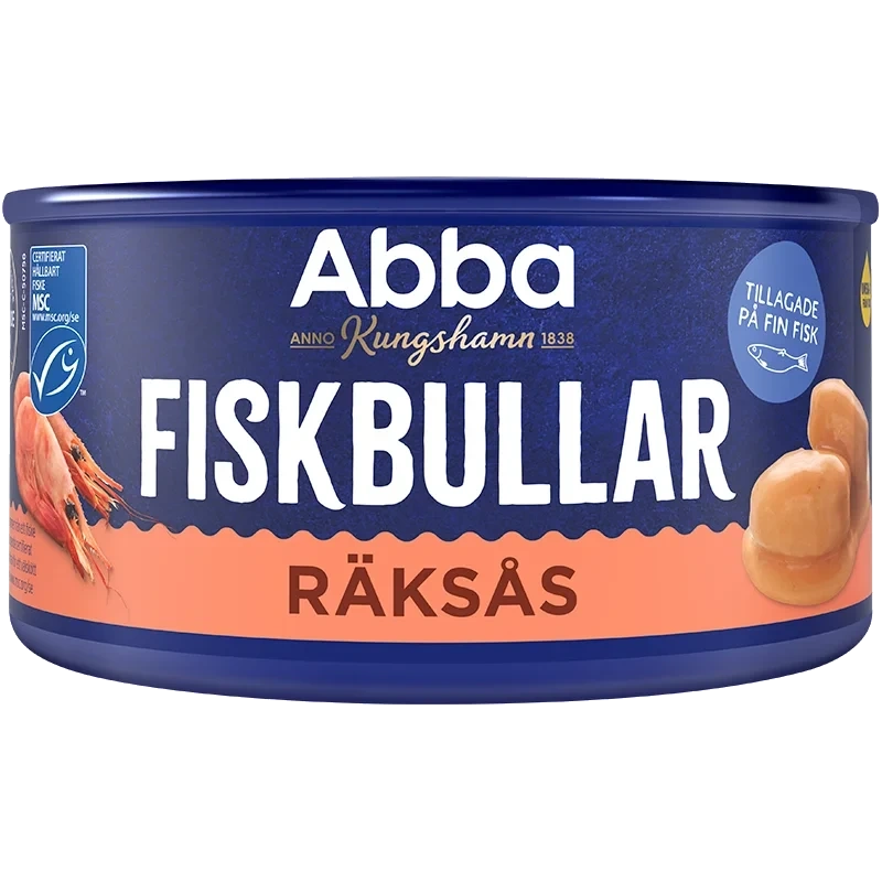 Fiskbullar i räksås
