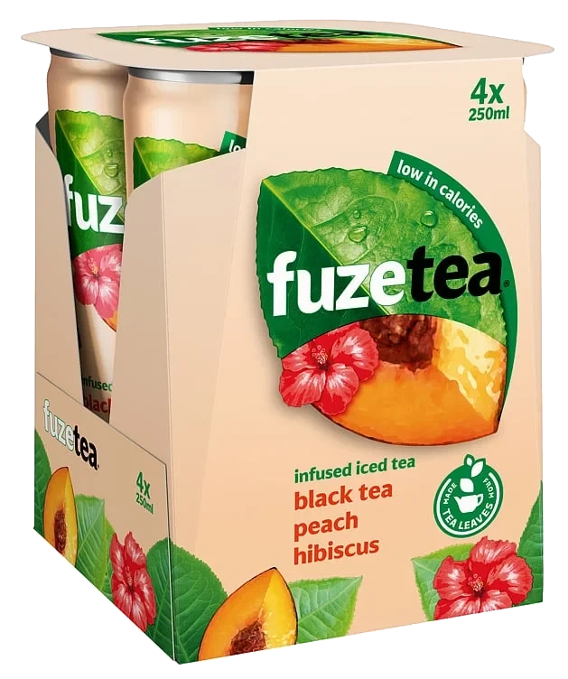 Fuze tea peach hibiscus can  24x250ml
