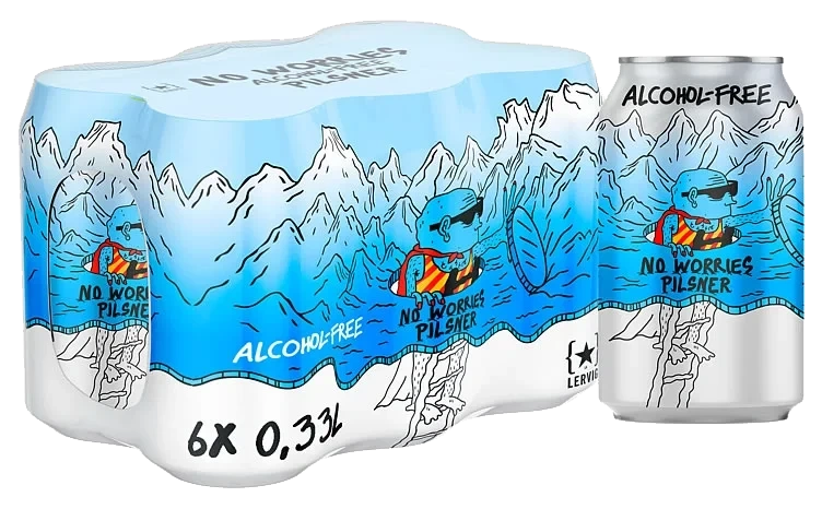 No Worries Pilsner 0,33lx6 boks Lervig