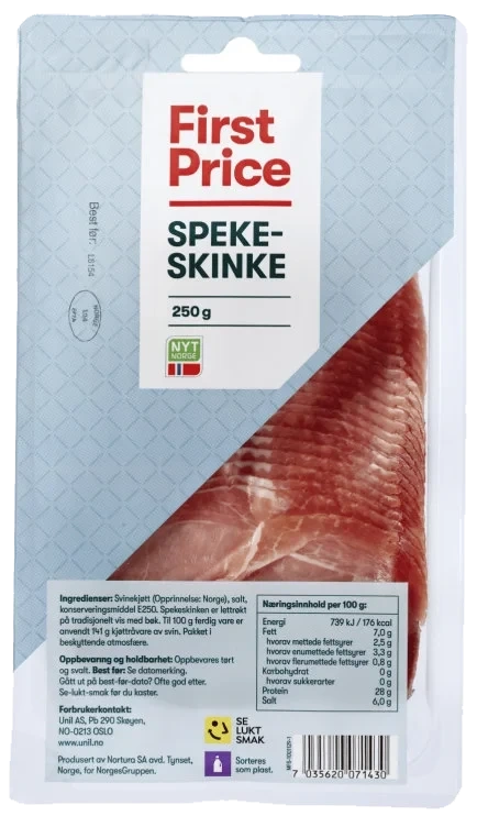 Spekeskinke 250g First Price