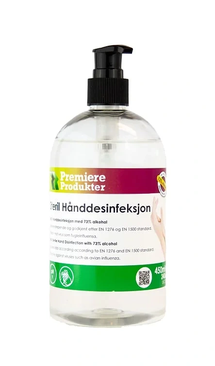 Steril hånddesinfeksjon m/pumpetut   450ml