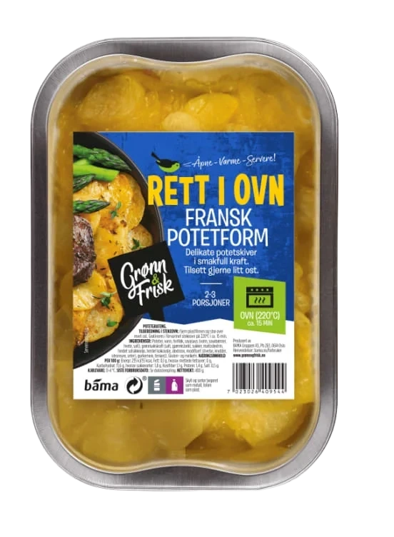 Fransk Potetform 400g Alu-Beger Grønn&Frisk