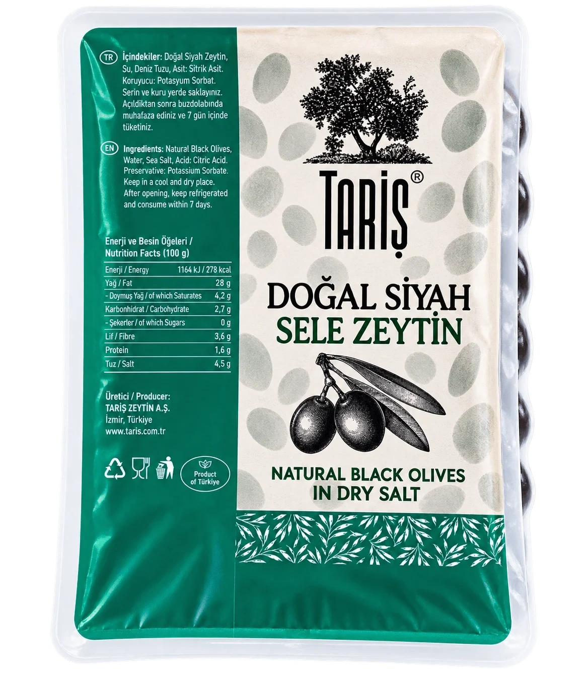 Taris Sorte Oliven Sele Zeytin (230-290) 500g