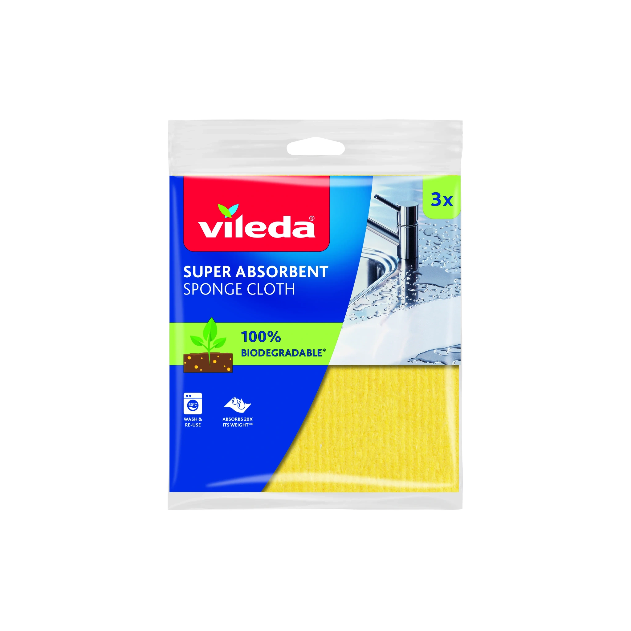 Super Absorbent Sponge Cloth 3 st