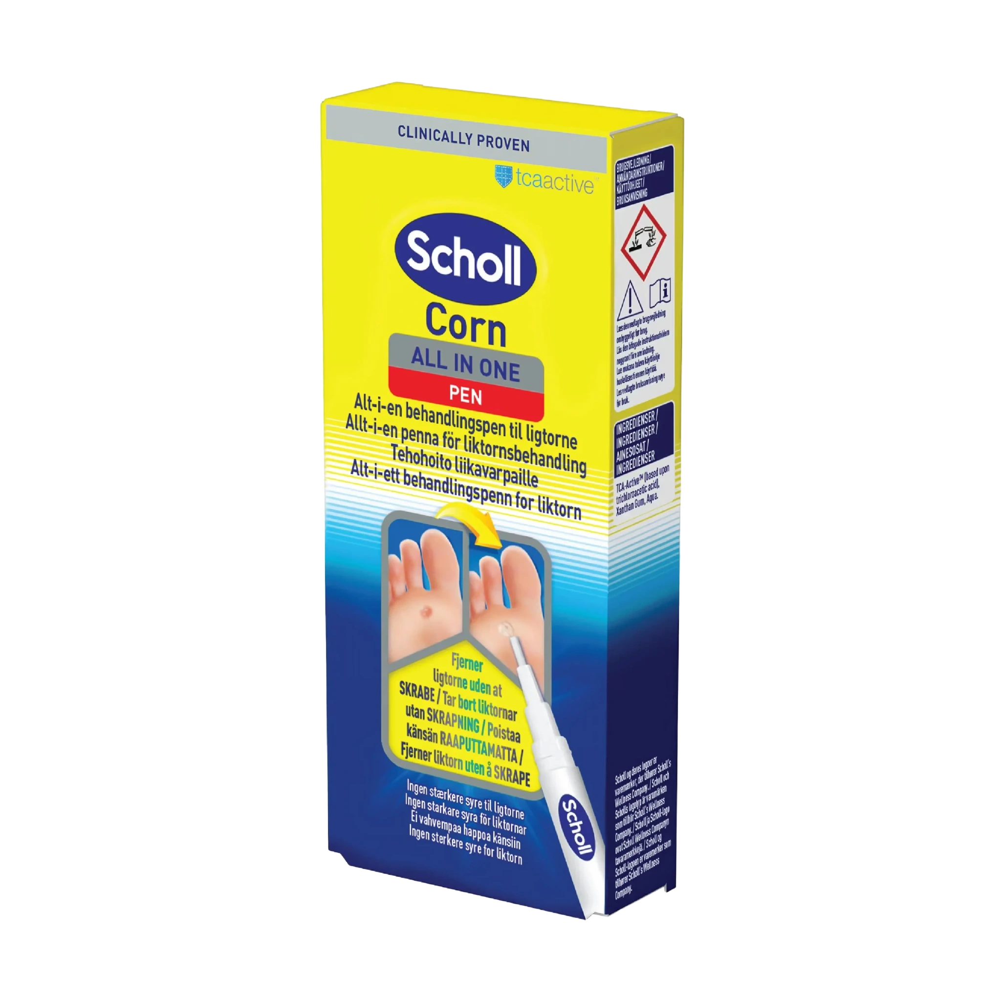 Scholl Alt-i-ett behandlingspenn for liktorn, 4 g