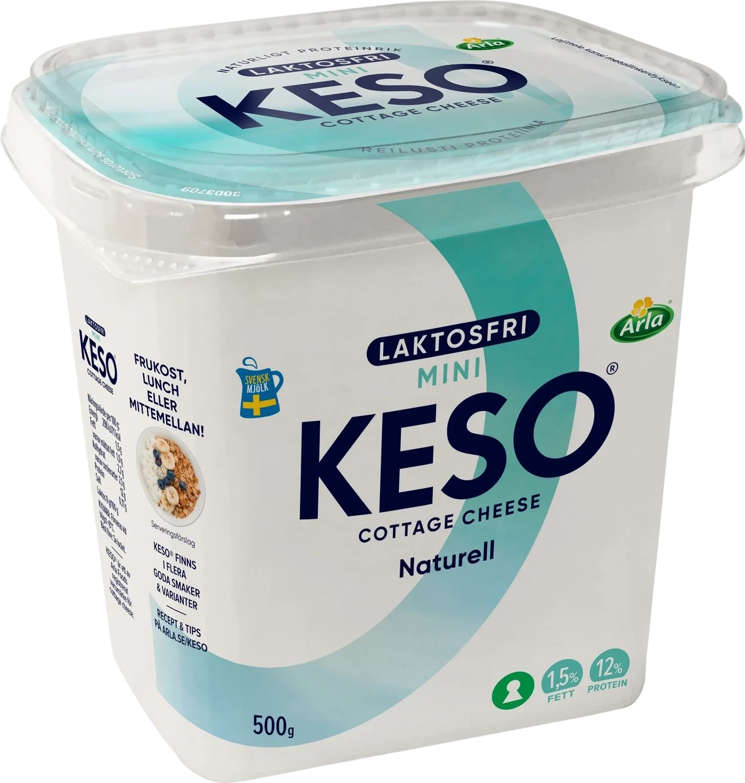 Laktosfri cottage cheese mini 1.5% 500g
