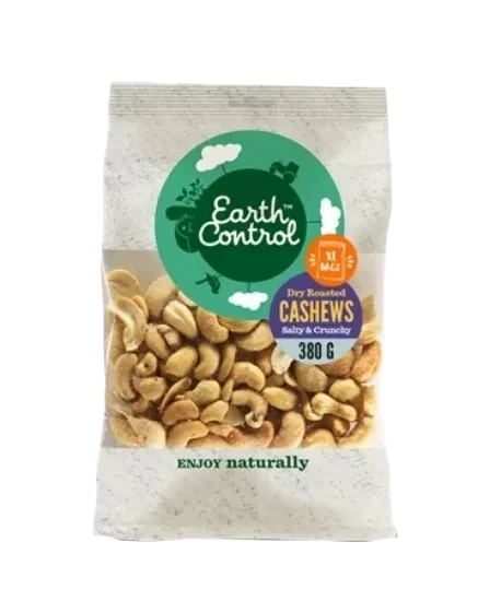 Earth Control Cashew Ristet & Saltet 380g