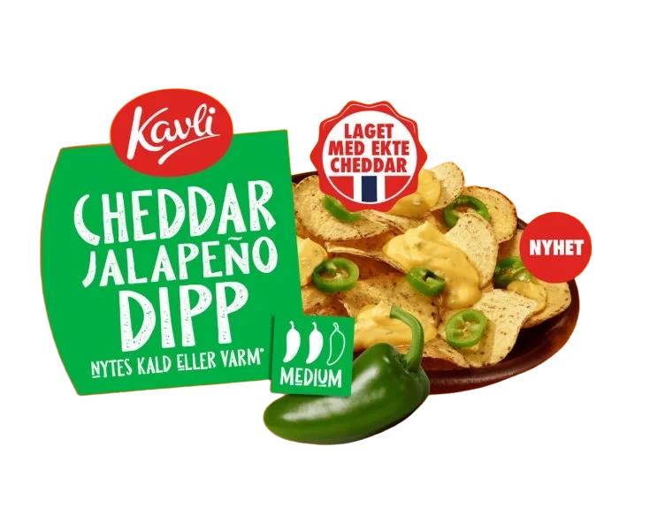 Cheddar Dipp Jalapeno 180g Kavli