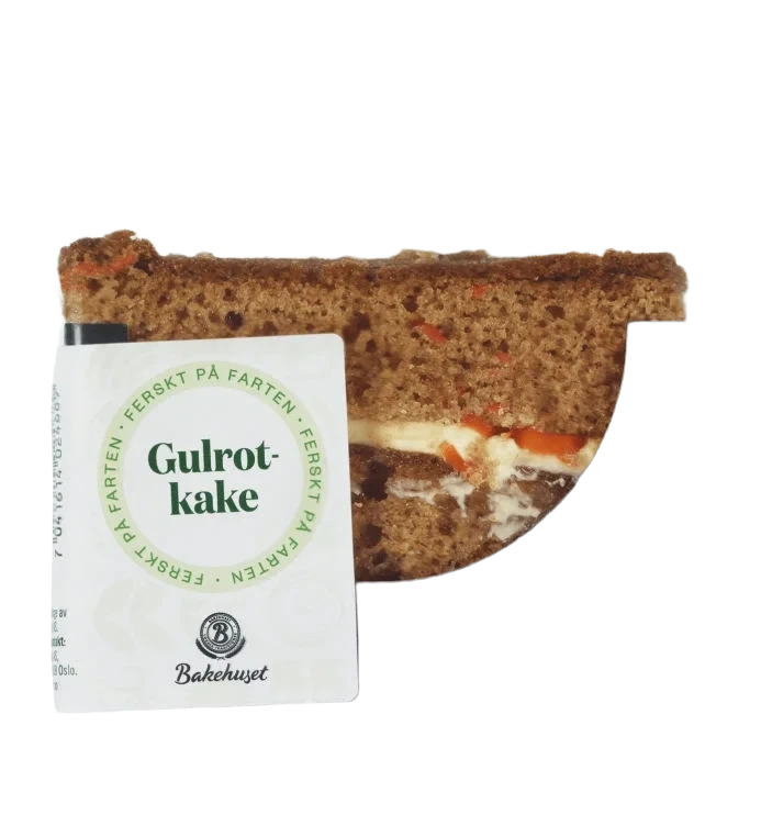 Gulrotkake 55g Porsjonskake Bakehuset