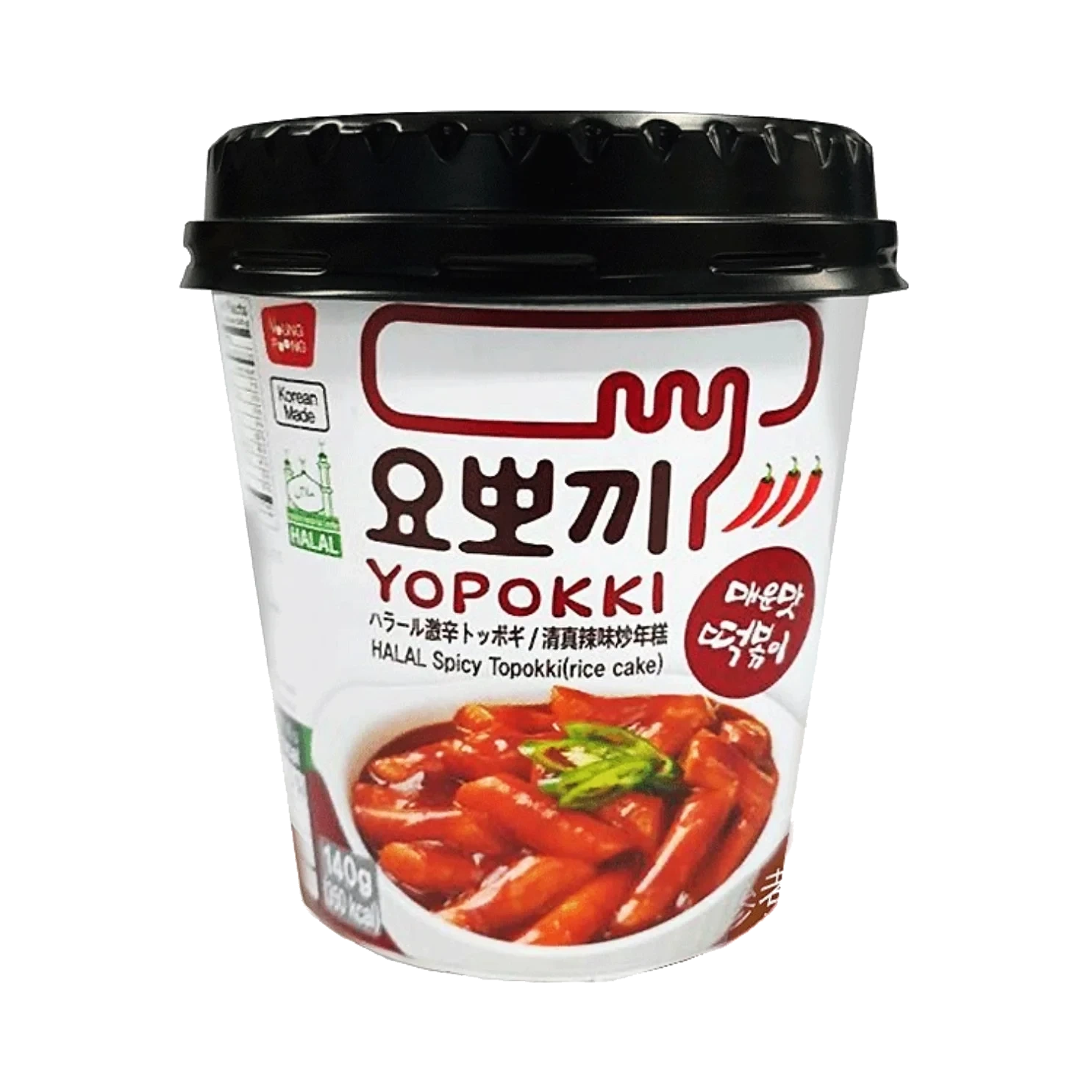 Yopokki Ricecake Cup Halal Spicy 140 g