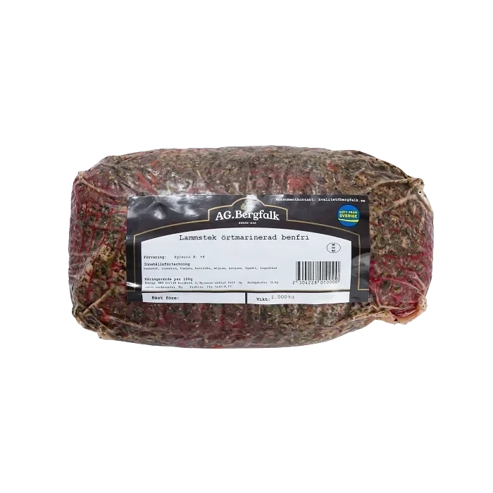 Lammstek benfri örtkryddad ca 1kg AG Bergfalk