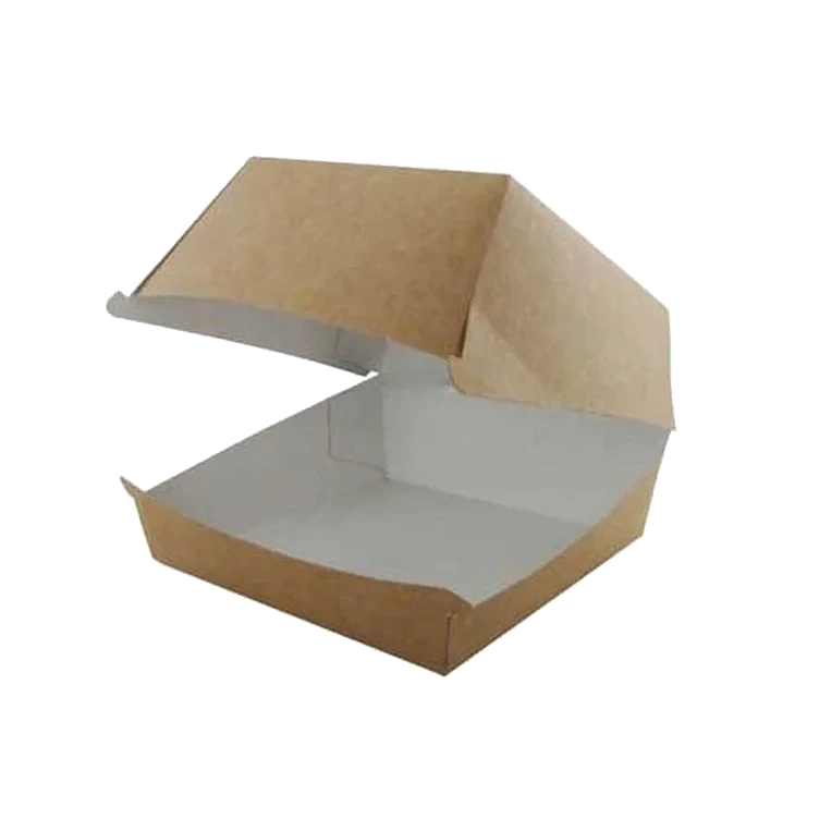 Hamburgerboks 120x120x82mm kraft brun  40stk