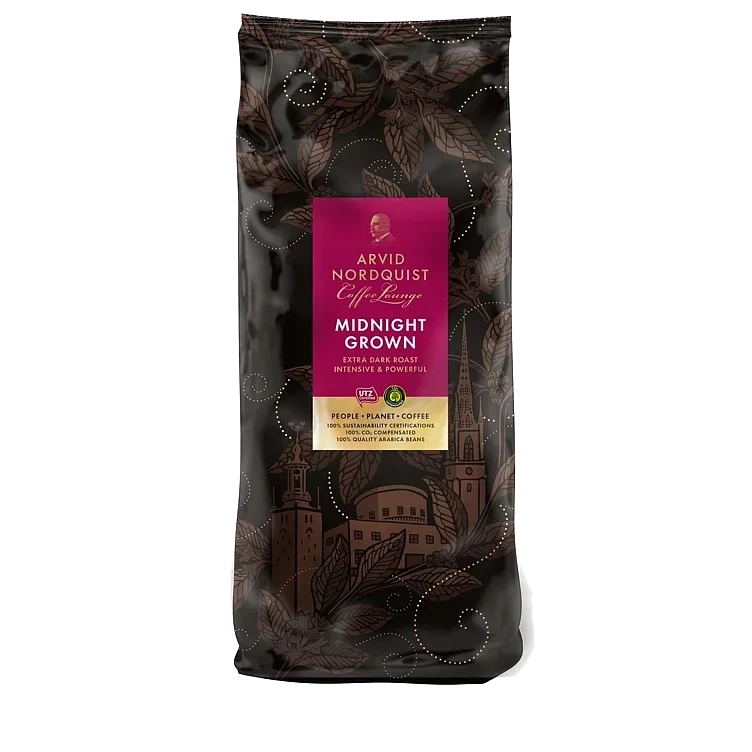 Kaffe midnight grown hele bønner   1kg