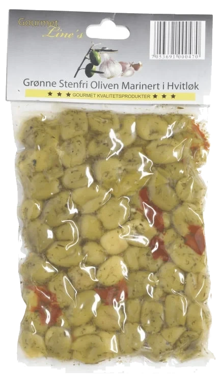 Oliven Grønn u/Sten m/Sitron 250g Gourmet Line