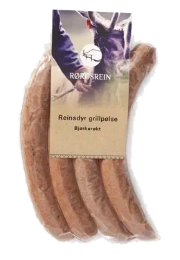 Rørosrein Reinsdyr Grillpølse Bjørkerøkt Frys