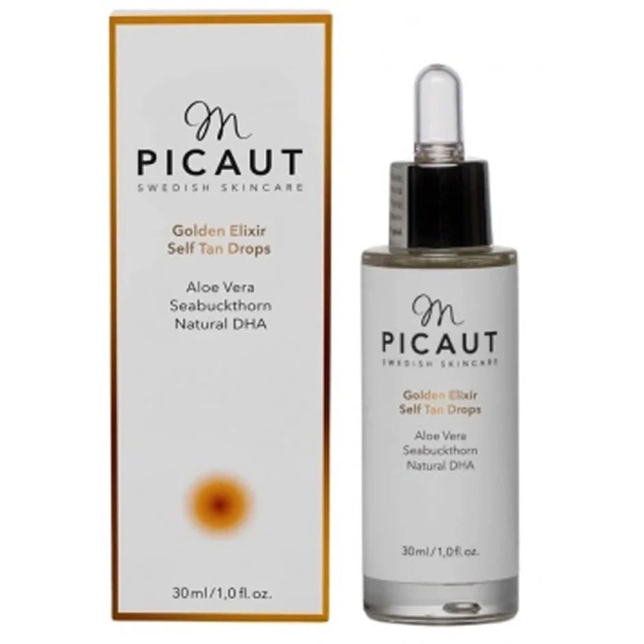 M Picaut Swedish Skincare Golden Elixir Self Tan Drops