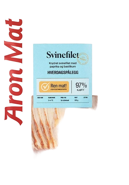 Svinefilet Krydret m/Paprika&Basilikum 100g Aron Mat