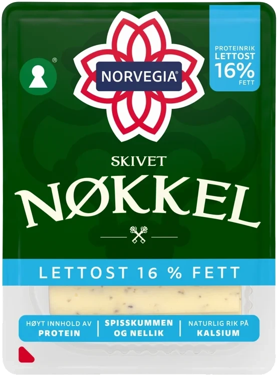 Norvegia nøkkel lett 16% skivet  150g