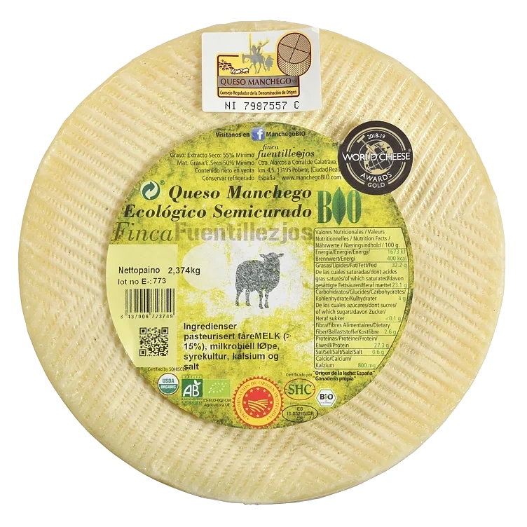 Manchego 3mnd økol.  quesera 4xca2kg   kg