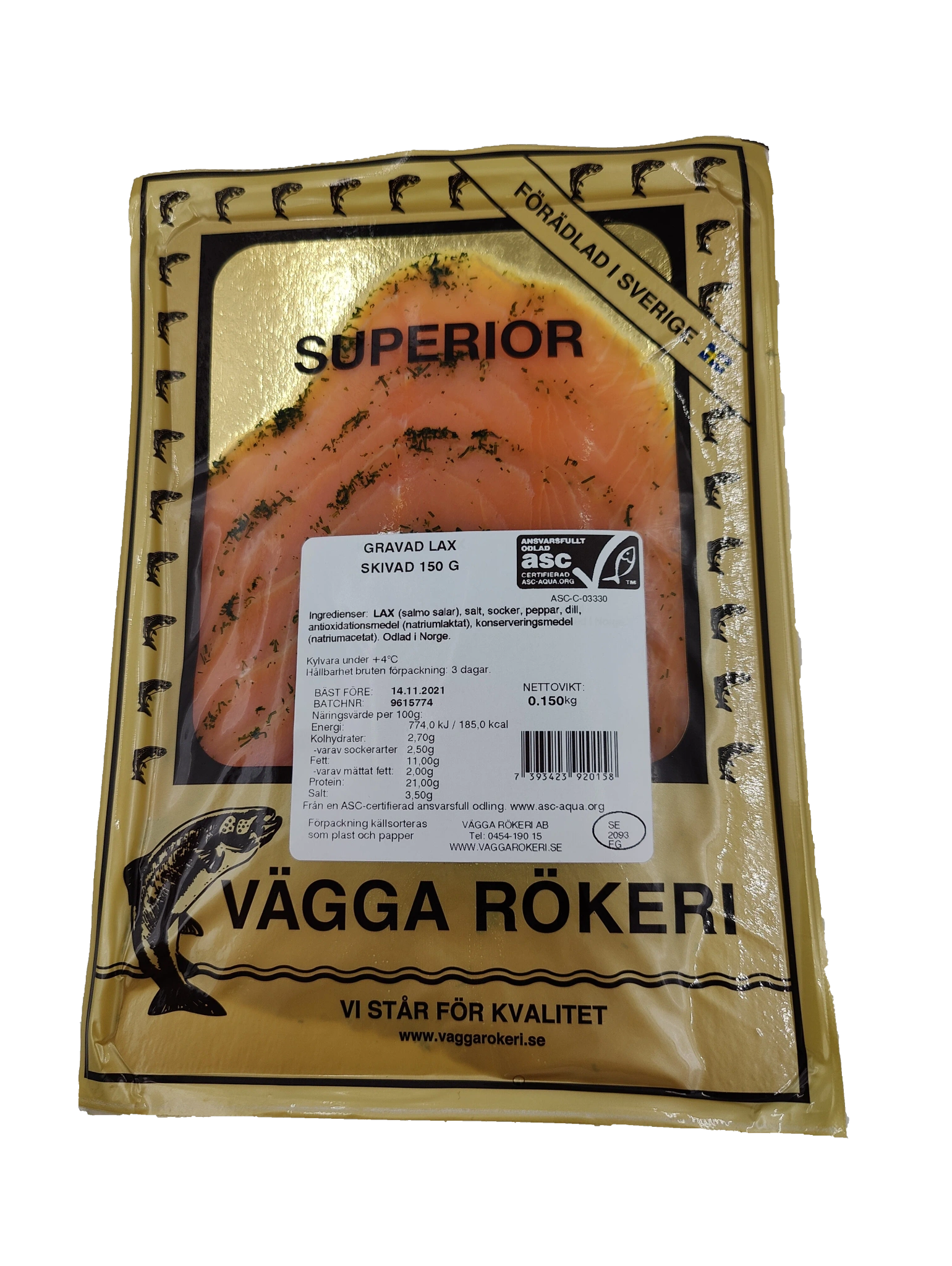 ASC Gravad lax skivad