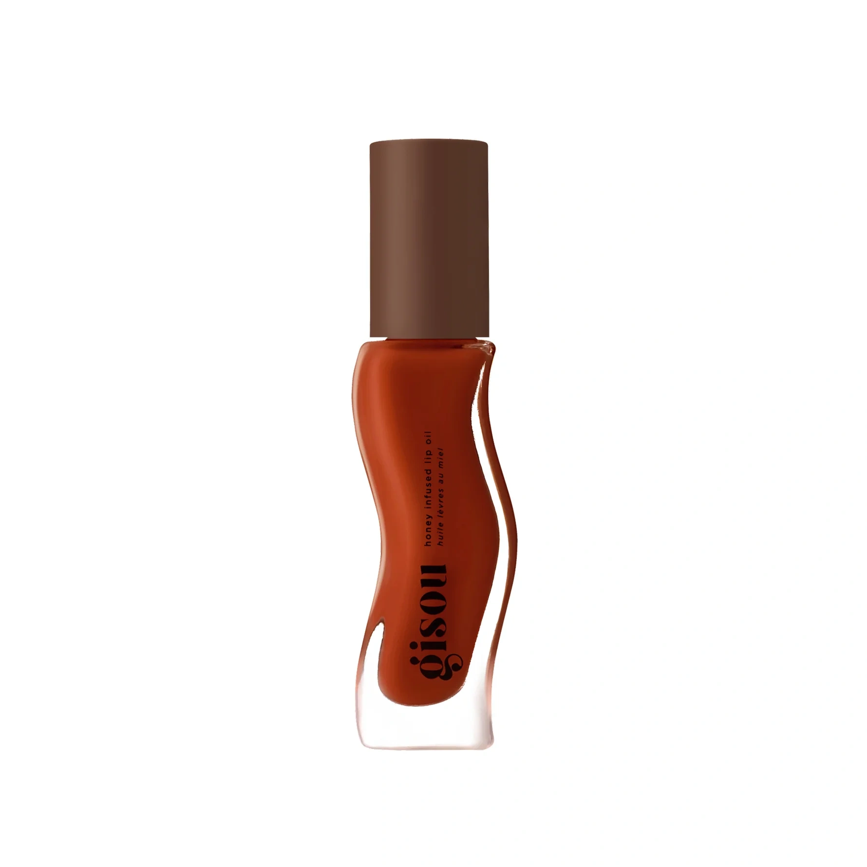 Gisou Honey Infused Lip Oil Sheer & milky dark red