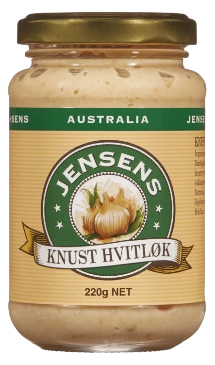 Hvitløk Knust 220g Jensen