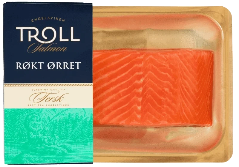 Troll Røkt Ørret i bit