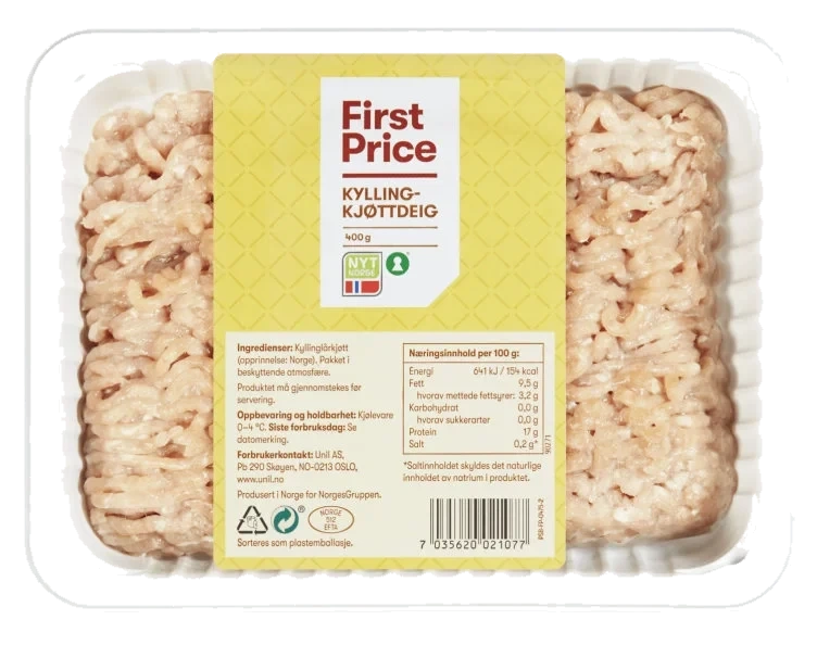 Kyllingkjøttdeig 400g First Price