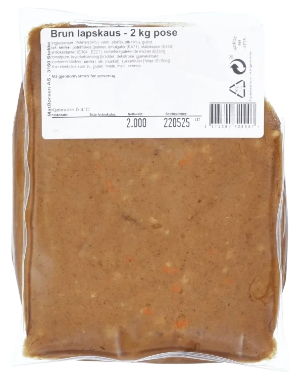 Lapskaus Brun Ca2kg Matbørsen