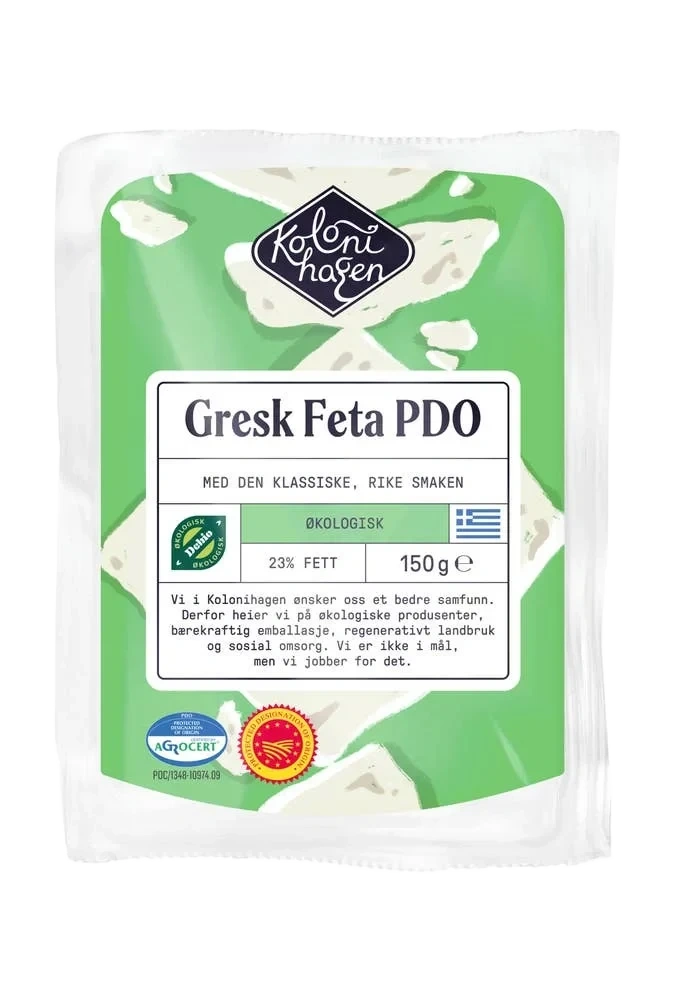 Økologisk gresk feta PDO