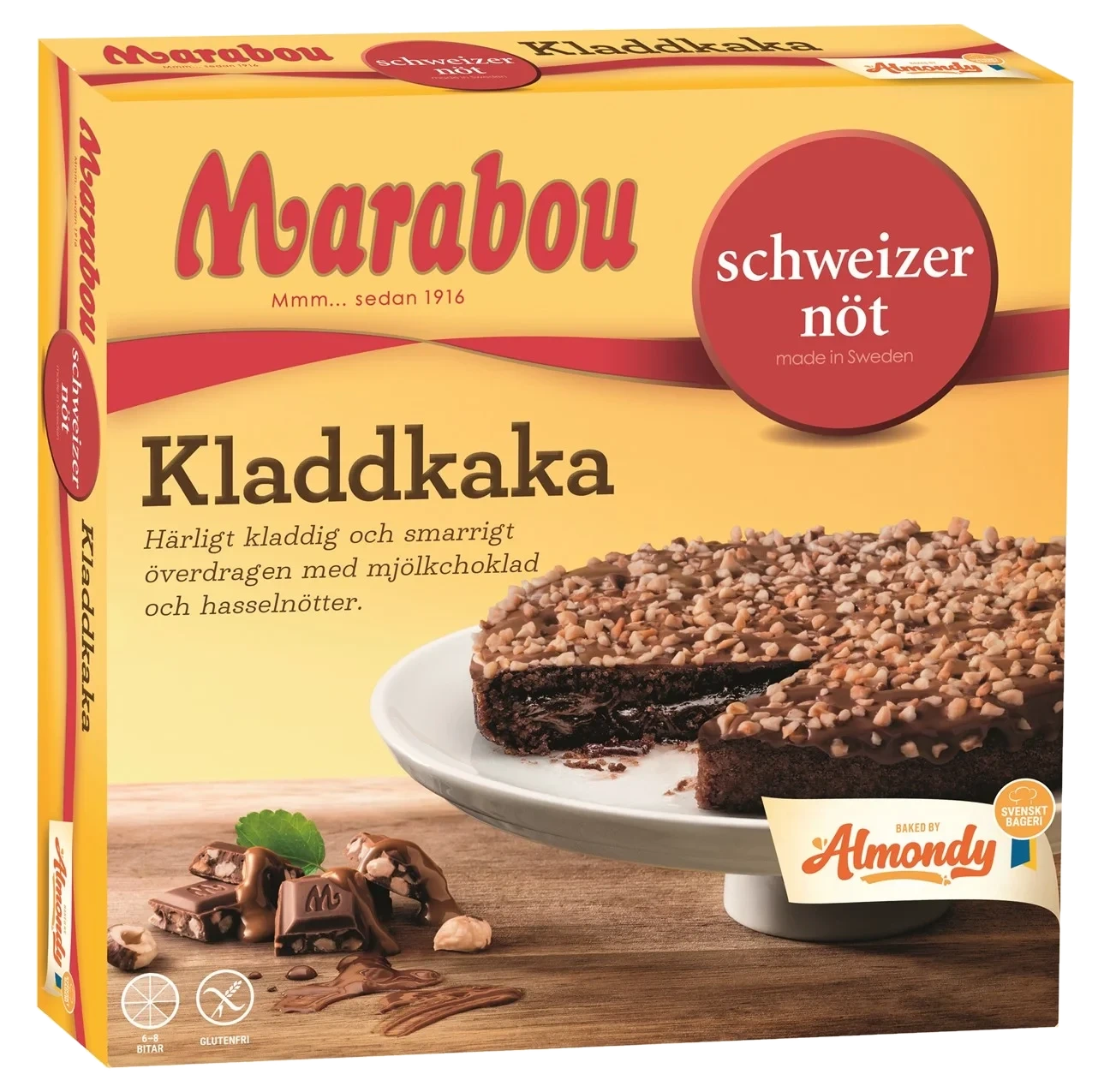 Almondy Schweizernötkladdkaka