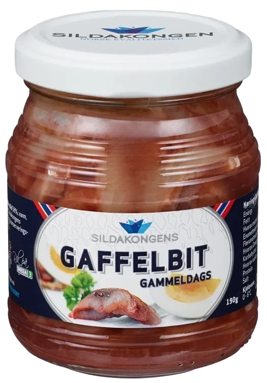 Gaffelbit Gammeldags 190g Glass Sildakongen