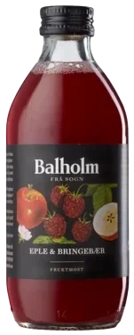 Fruktmost Eple & Bringebær 0,33l Fl Balholm