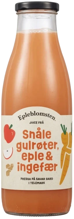 Snåle Gulrøtter, Eple og Ingefær 0.75l Epleblomsten