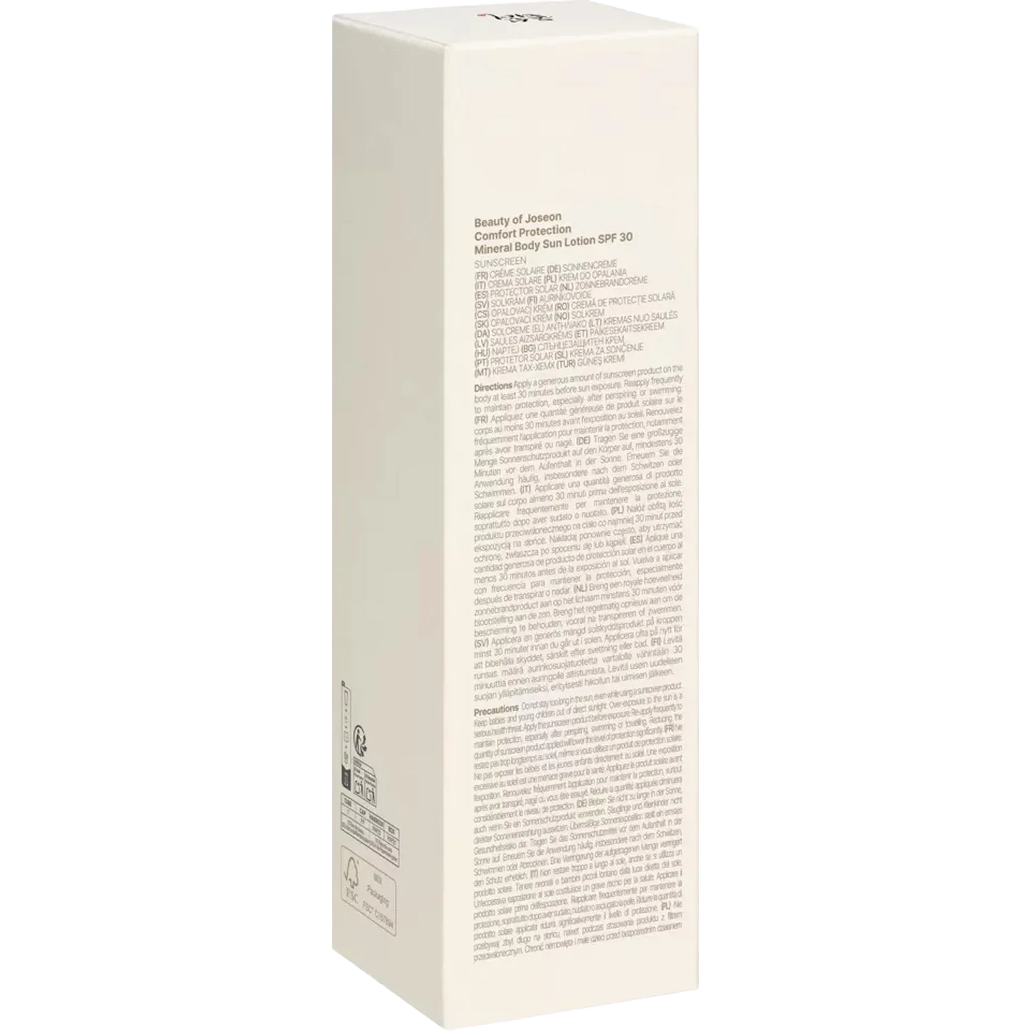 Beauty of Joseon Comfort Protection Mineral Body Sun Lotion SPF30