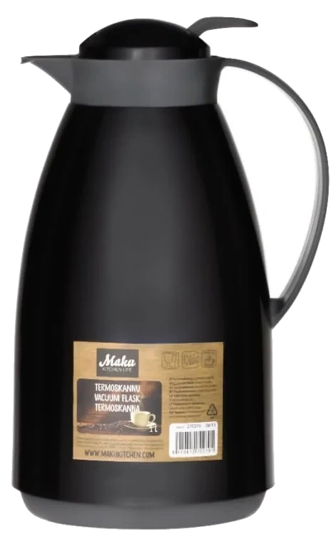 Termokanne Sort/Hvit 1l Maku
