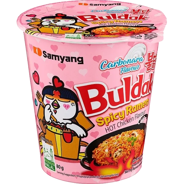 Ramen Nudler Cup Carbonara 80g Buldak