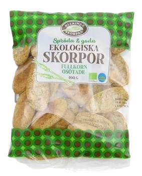 Ekologiska Fullkornskorpor Osötade