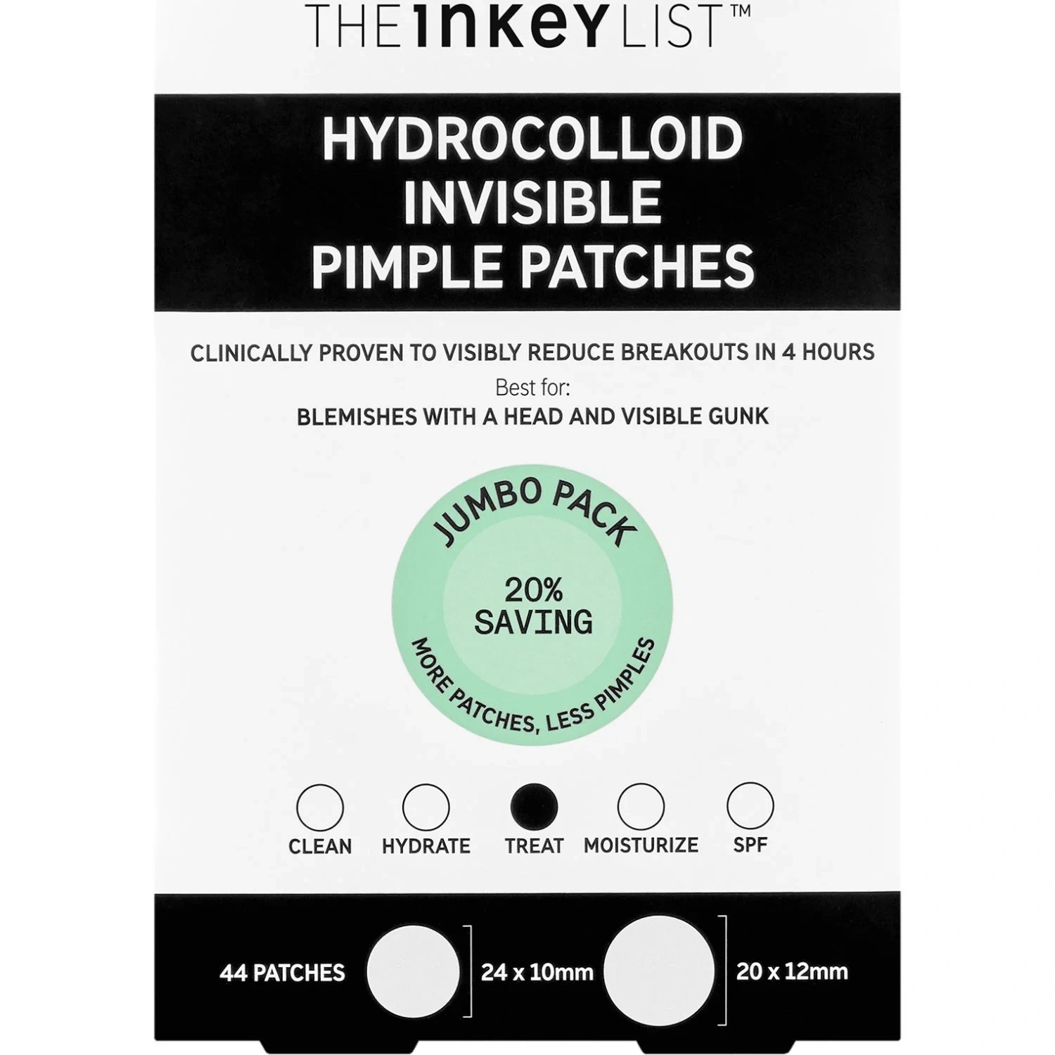 The INKEY List INKEY Hydrocolloid Invisible Pimple Patches