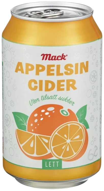 Appelsincider lett bx 6pk   24x0,33l