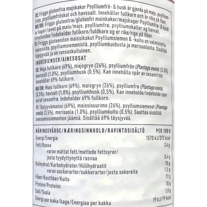 Majskakor Psylliumfrö & Husk