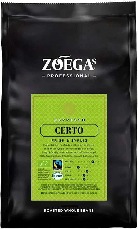 Zoegas Espresso Certo Rwb 500g