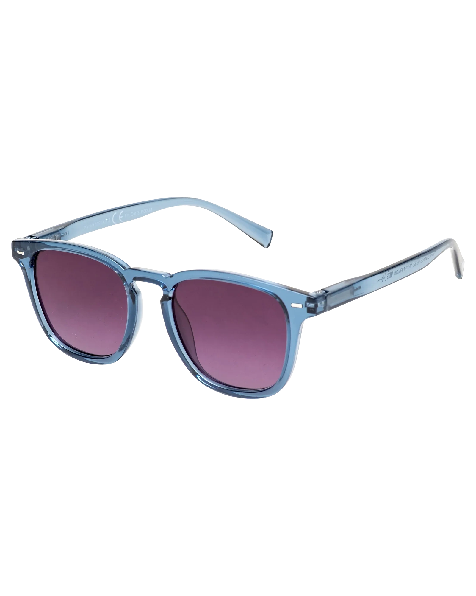Waye solbrille 059 gjennomsiktig blå/gradert grå (smoke) 1 stk