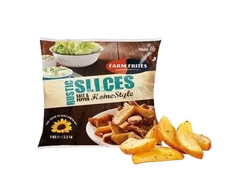 FARM FRITES FROSEN Home-Style Rustika Skivor S&P