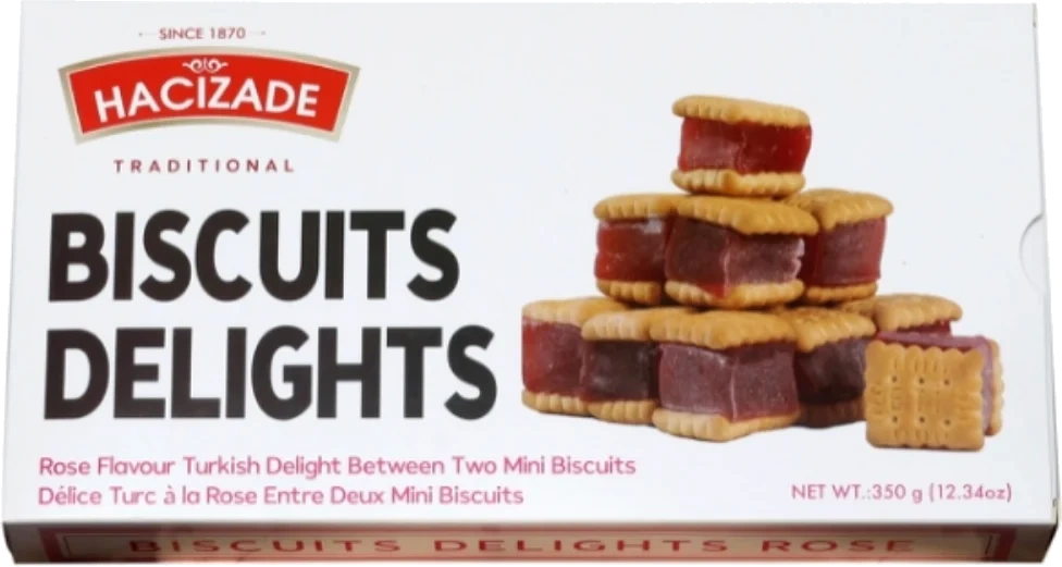 Hacizade Turkish Delight Biscuits Rose 350g