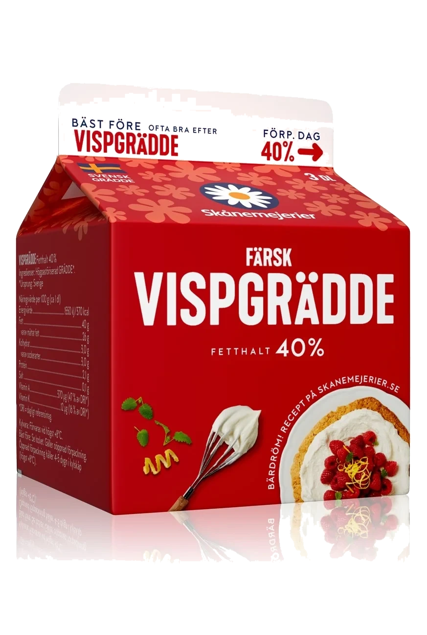 Färsk vispgrädde 40%