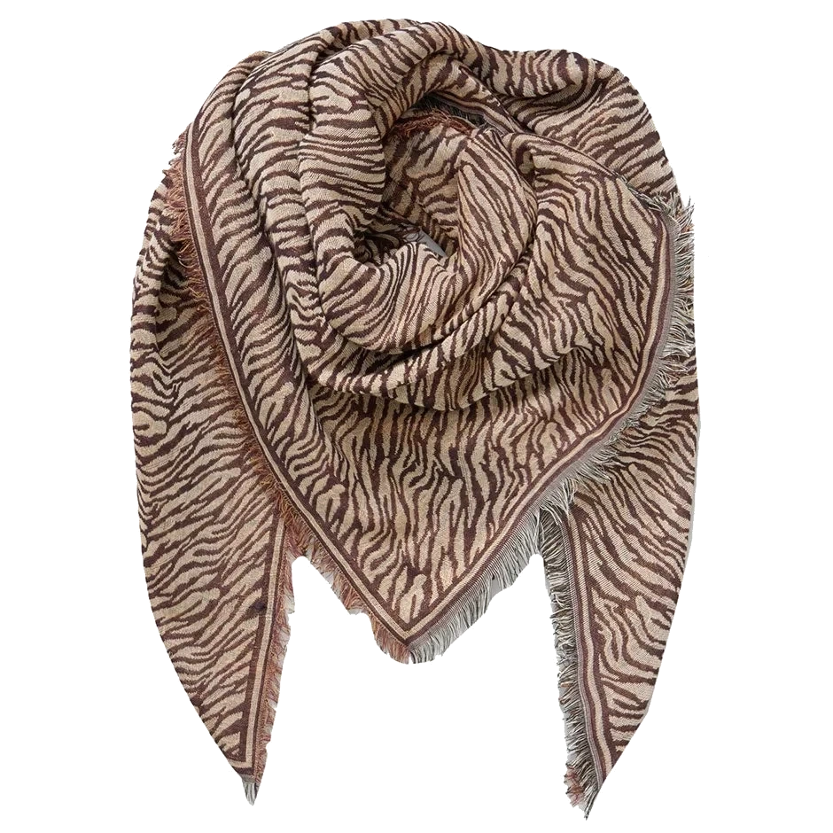 Becksöndergaard Mille Zebra Scarf Praline